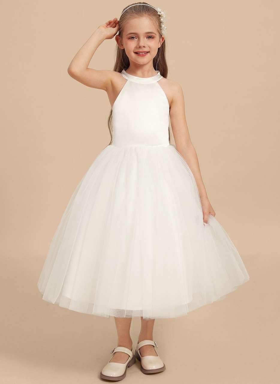 BRAVEBEAR Teen Girls Dimensional Rose Halter Princess Dress Sleeveless Mesh tulle Dresses Summer Flowy A-Line Casual Dress
